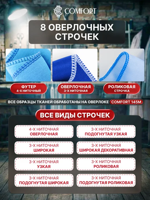 Швейная Техника Comfort Оверлок Comfort 145M, белый, фото 2