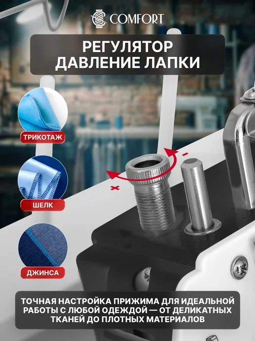 Швейная Техника Comfort Оверлок Comfort 145M, белый, фото 5