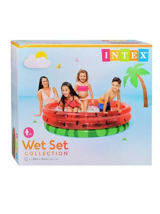 Intex Бассейн надувной детский 86 см, 168x38 см, фото 4