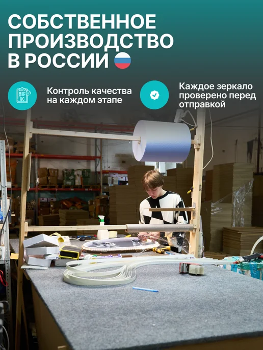 FANSI Зеркало настенное с подсветкой 3 в 1 овальное, вариант, фото 7