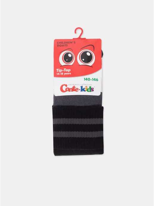Conte Kids Колготки школьные с имитацией гольф, черный, фото 7