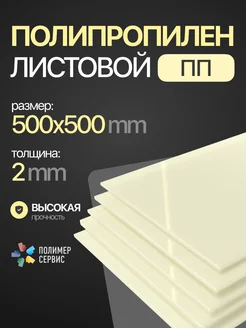Полипропилен листовой 2 мм, натуральный, 500х500 мм, 1 шт ПолимерСервис 313444303 купить за 469 ₽ в интернет‑магазине Wildberries