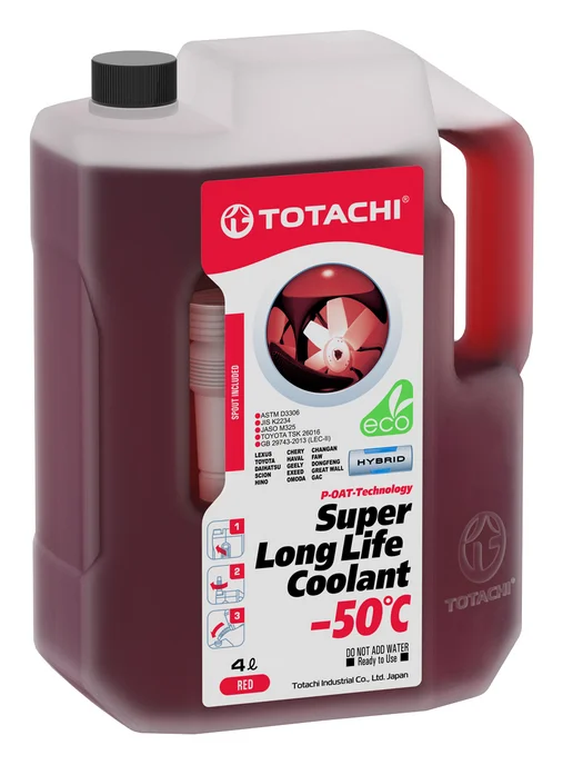 TOTACHI Жидкость охлаждающая NIRO COOLANT, RED -50°C G12+, 1кг 44801, 4 л, фото 3