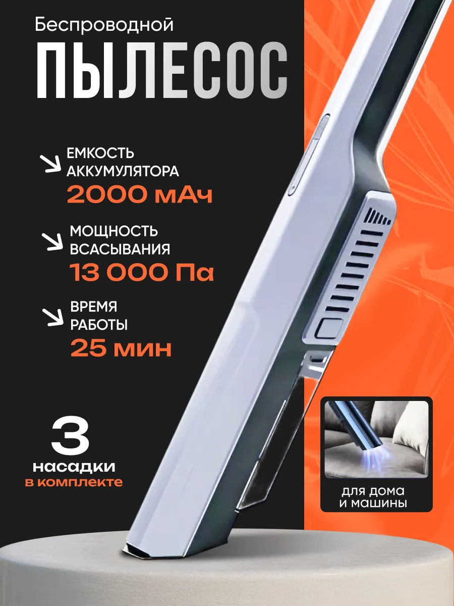 Пылесос для автомобиля автопылесос беспроводной