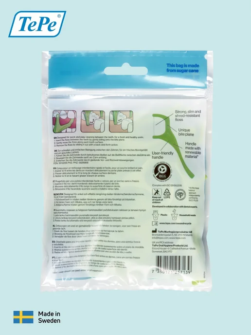 TePe Зубная нить с держателем Good Mini Flosser, 36 шт, фото 5