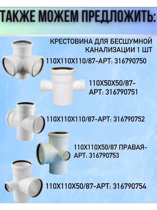 Политэк Труба для бесшумной канализации 2 шт 50x1000, 50x1000, 2 шт, фото 4