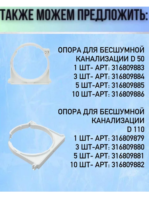 Политэк Труба для бесшумной канализации 2 шт 50x1000, 50x1000, 2 шт, фото 6
