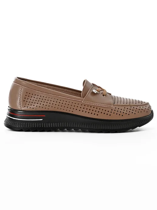 Hit Shoes мокасины женские на весну и лето, бежевый, фото 8