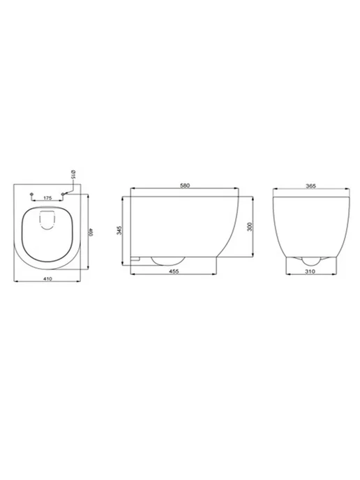 SmartFlow Подвесной унитаз Urban, белый, фото 8