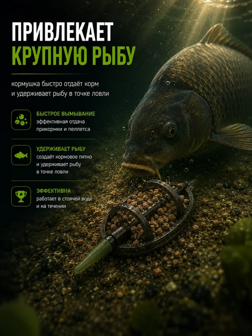 DAYO набор фидерных кормушек для рыбалки метод флэт 70гр, 70 г, фото 5