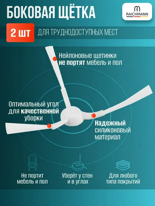 RAICHMANN Комплект аксессуаров для Xiaomi Robot Vacuum S20 (D106), белый, фото 7