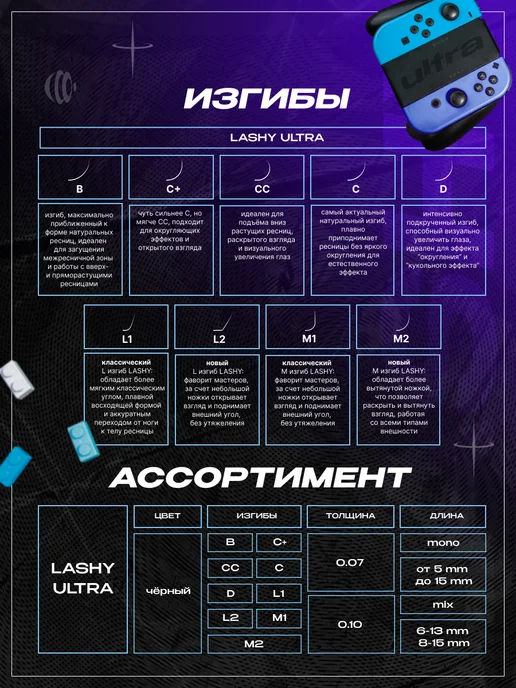 LASHY Ресницы для наращивания Ultra изгиб C 0.10 11 мм, 10, фото 6