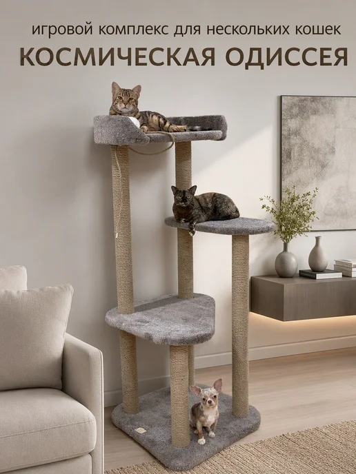 Моя Котя Домик для кошки, фиолетовый