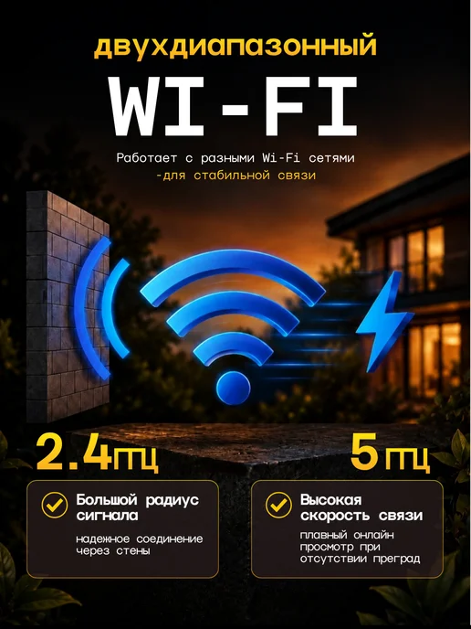 ProMARKIN Камера видеонаблюдения уличная wi-fi умная видеокамера, 5 м, 5 г, фото 5