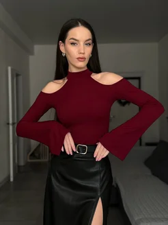 Топ лапша с вырезами на плечах и с рукавами клеш удлиненный YESFASHION 313787414 купить за 1 509 ₽ в интернет‑магазине Wildberries