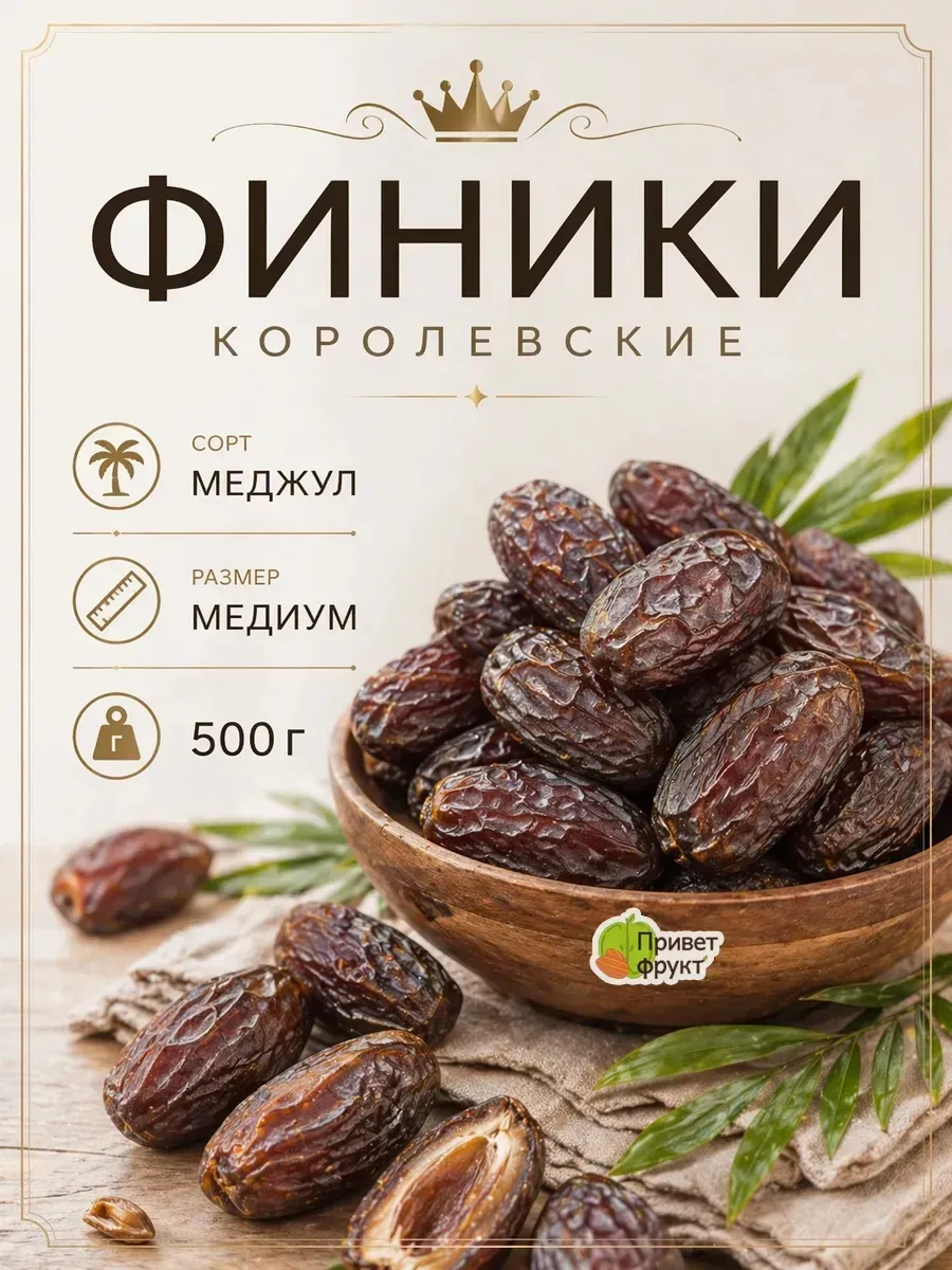 Финики королевские меджул 500гр