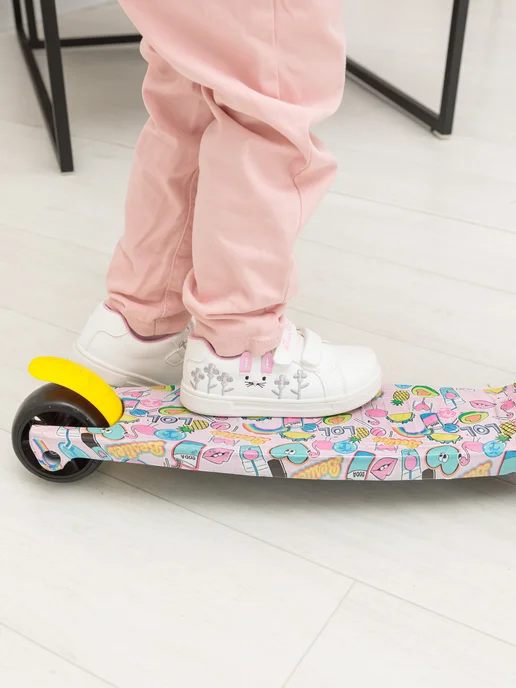Smart&Kids Самокат трехколесный для девочки от 2 до 6 лет, розовый, фото 3