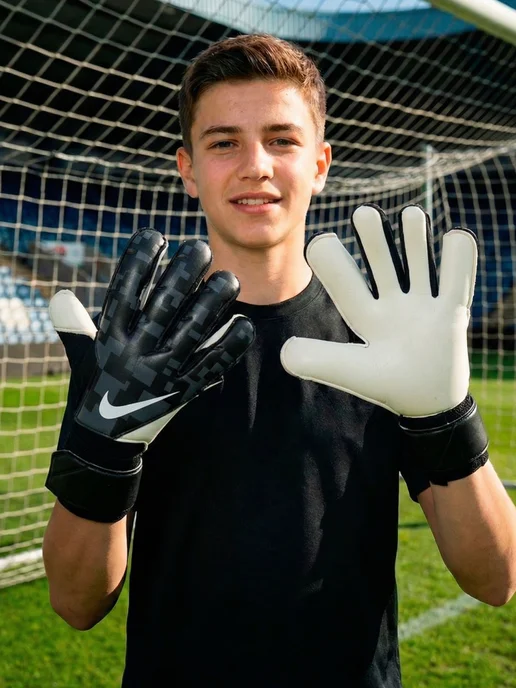 Футбольные вратарские перчатки Nike Vapor Grip 3 Black, черный, фото 7