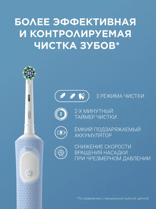 Oral-B Зубная щетка электрическая взрослая бережная 1 шт, 1 шт, фото 7