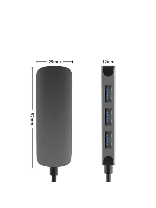 iRift Док станция USB type C 4-в-1 для ноутбука, серый, фото 4