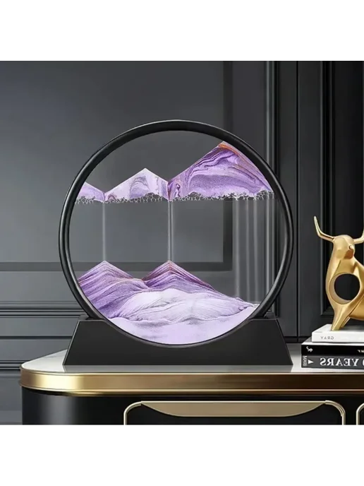 МАСТЕР СКЛАД Песочная картина с жидкостью антистресс 3D 17 см, фиолетовый, фото 7