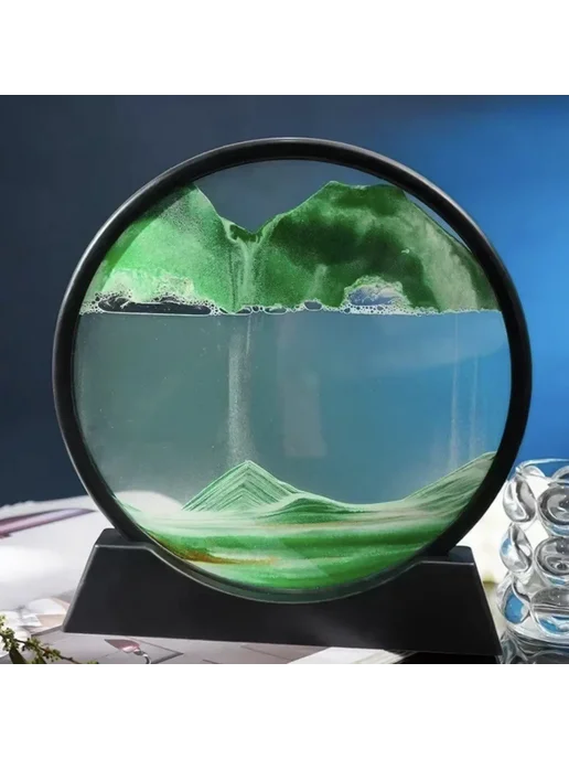 МАСТЕР СКЛАД Песочная картина с жидкостью антистресс 3D 17 см, зеленый, фото 8