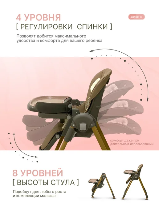 Детский стульчик для кормления UNO, вариант, фото 5