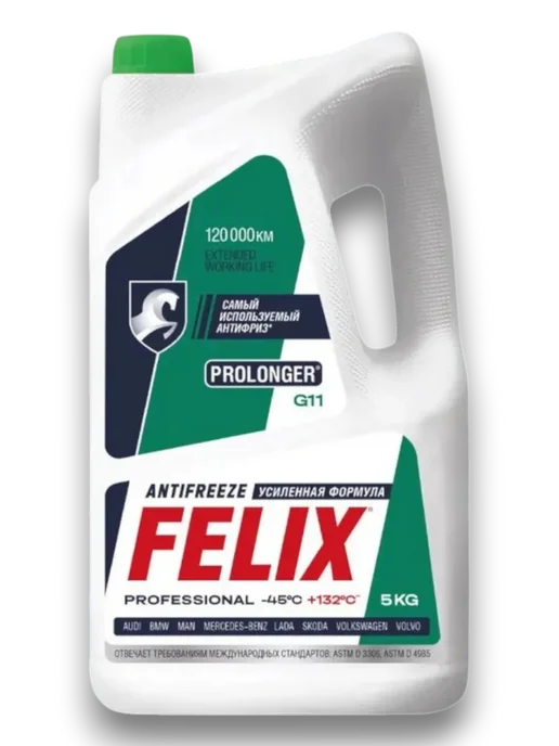 FELIX Антифриз Феликс зеленый G11 Prolonger 5кг -45С, +132С, 5 кг, фото 4