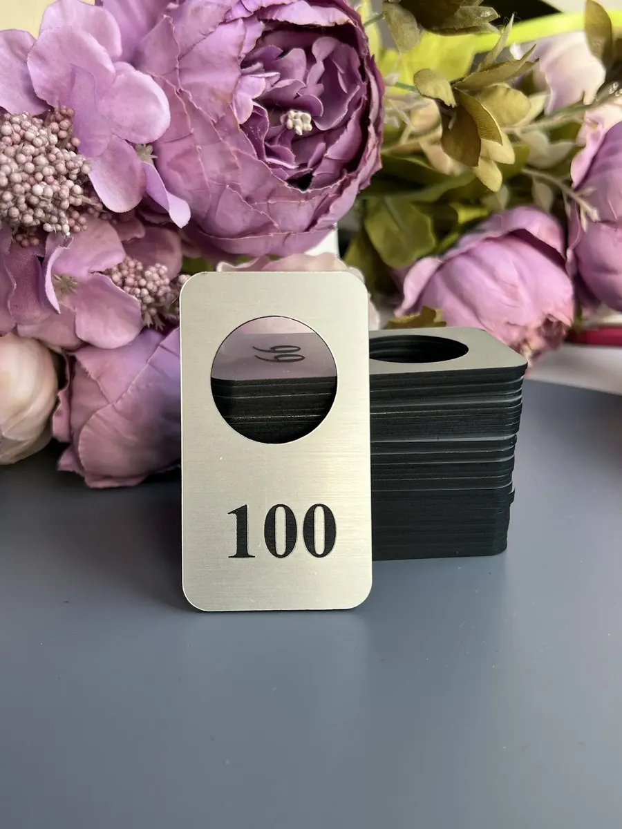 Номерки гардеробные 100 штук, бирки для ключей номерки
