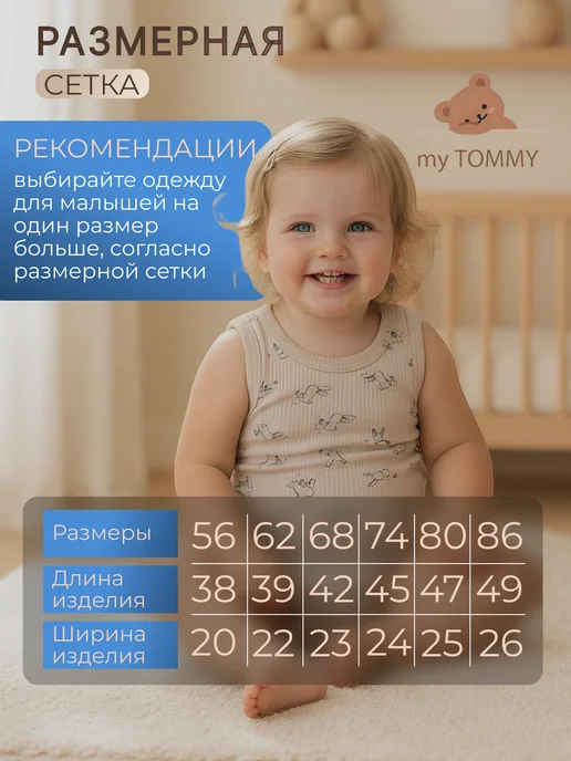 my TOMMY Боди для новорожденных, коричневый, фото 5