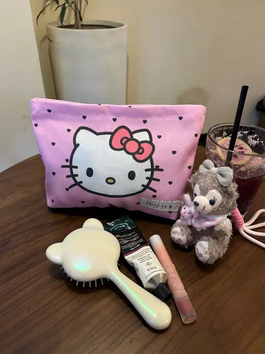 Starry Studio Косметичка розовая Hello Kitty, розовый, фото 4