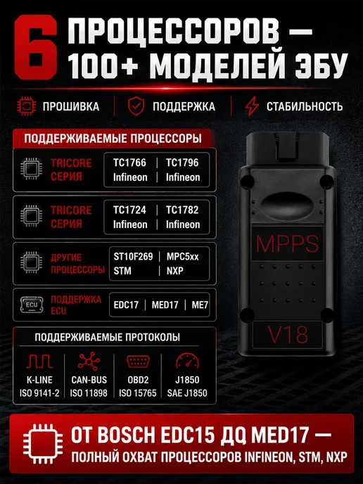 Aermotor MPPS V18 Программатор ЭБУ Чип-тюнинг Разблокированный, вариант, фото 7