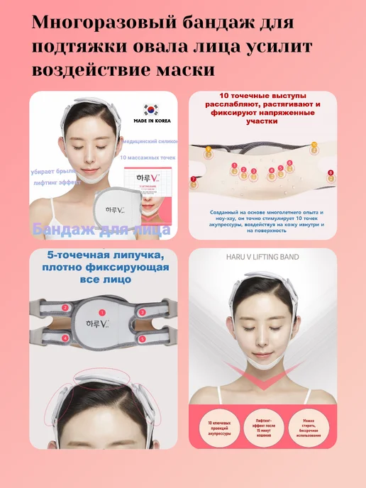 LoloSkinny Маска для подбородка подтягивающая 3 штуки, 3 шт, фото 7