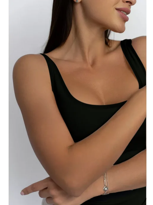 LadyMary Майка бельевая на бретельках, черный, фото 3