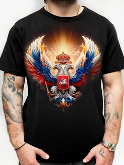 Футболка Герб Россия Rest 314304429 купить за 620 ₽ в интернет-магазине Wildberries
