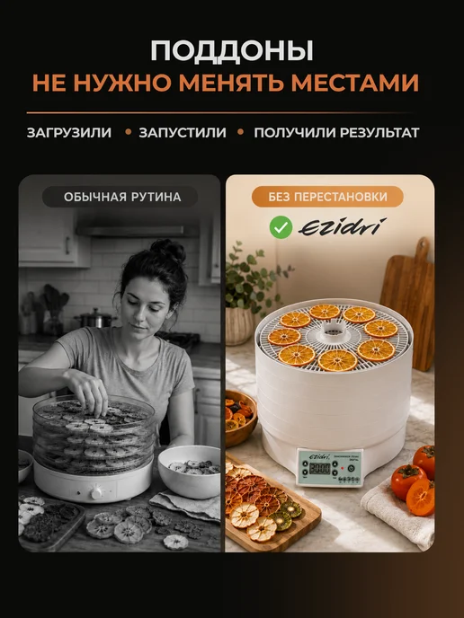 Ezidri Cушилка для овощей и фруктов snackmaker FD 500, вариант, фото 3