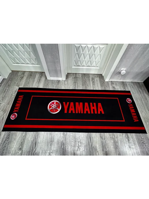 Коврик под мотоцикл Yamaha, красный, фото 5