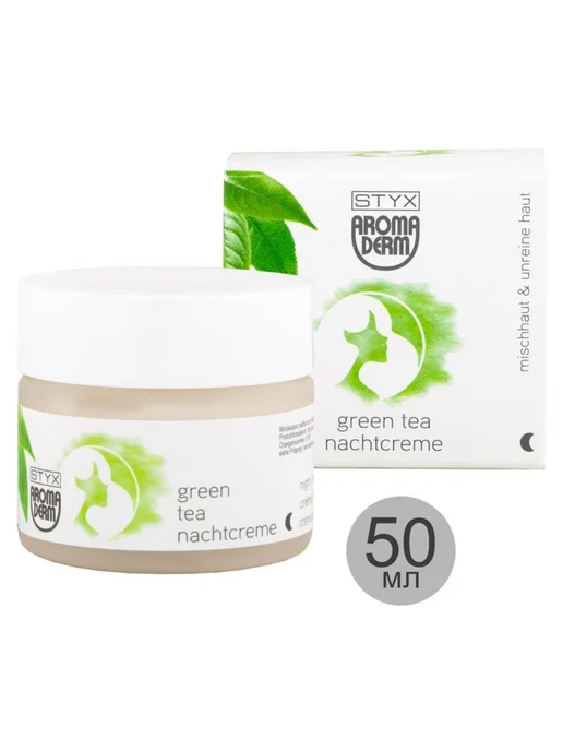 Green Tea Успокаивающий ночной крем для лица Styx Naturcosmetic