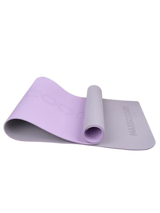 MAXISCOO FIT Коврик для йоги и фитнеса с ремешком, 8 мм, фиолетовый, фото 8