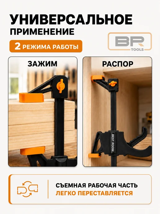 Best Room Струбцина быстрозажимная F-образная 2шт, 2 шт, фото 2