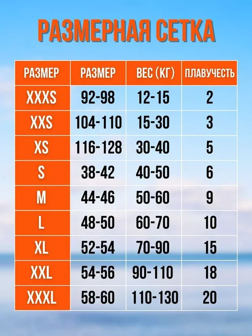 Маркофф Жилет спасательный Оранжевый М (50-60кг), 60 кг, фото 3