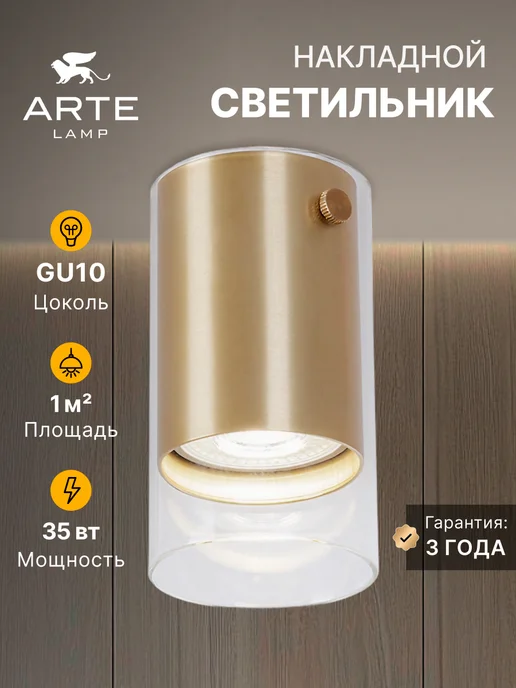 Arte Lamp Точечный накладной светильник LAZIO A5365PL-1SG, белый