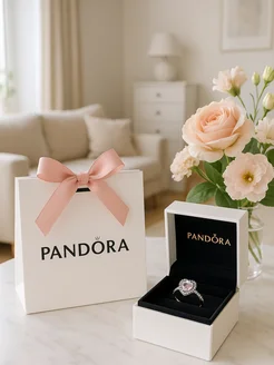 Кольцо Pandora серебристое "Возвышенное розовое сердце" Pandora 314402251 купить за 1 025 ₽ в интернет‑магазине Wildberries