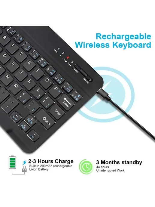 Palmexx Беспроводной комплект клавиатура+мышь Bluetooth 2.4G Type-C, 2,4 г, фото 4