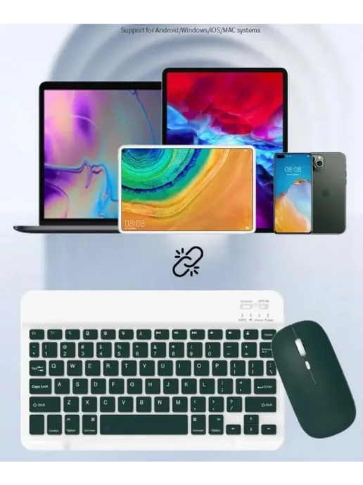 Palmexx Беспроводной комплект клавиатура+мышь Bluetooth 2.4G Type-C, 2,4 г, фото 6