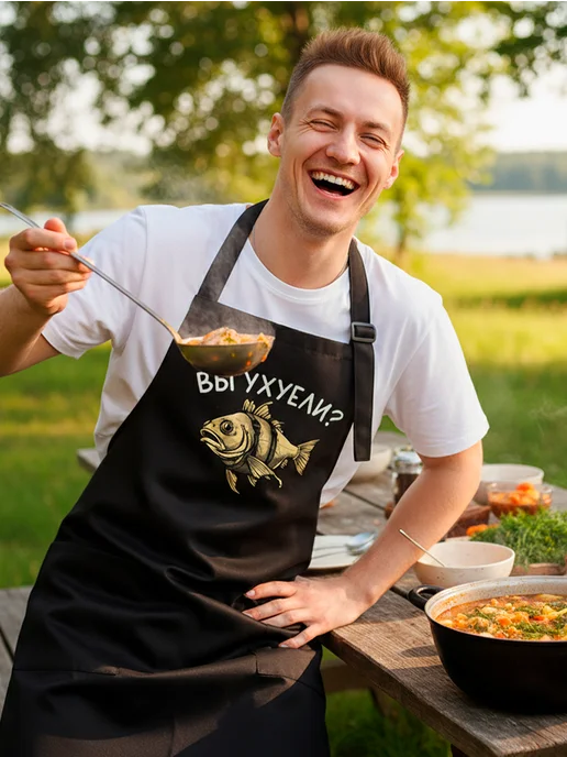 Про Фартук Фартук кухонный рабочий с приколом, черный, фото 5