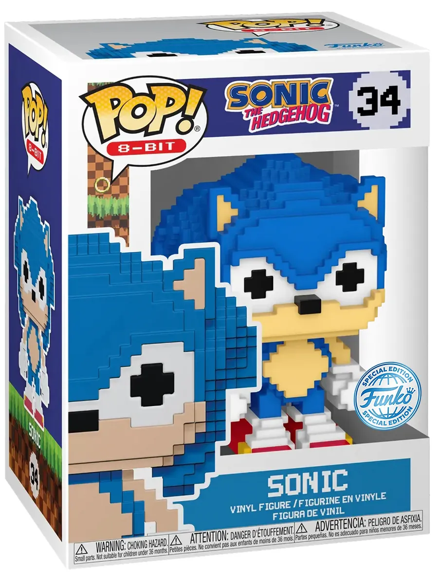 Фигурка Funko POP! 8-Bit Sonic the Hedgehog Sonic (Exc)