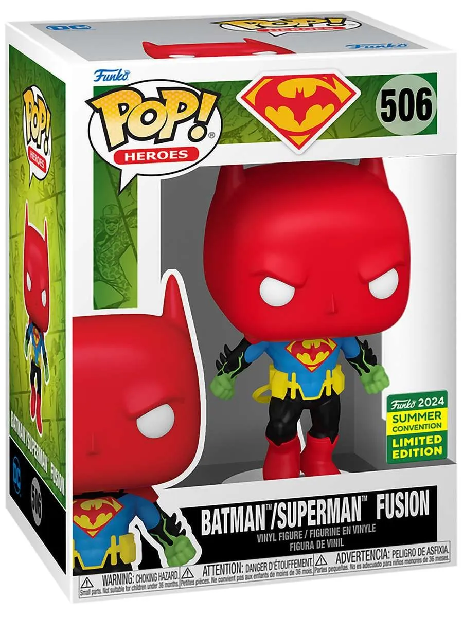 Фигурка Funko POP! Heroes Бэтмен / Супермен Fusion SDCC24