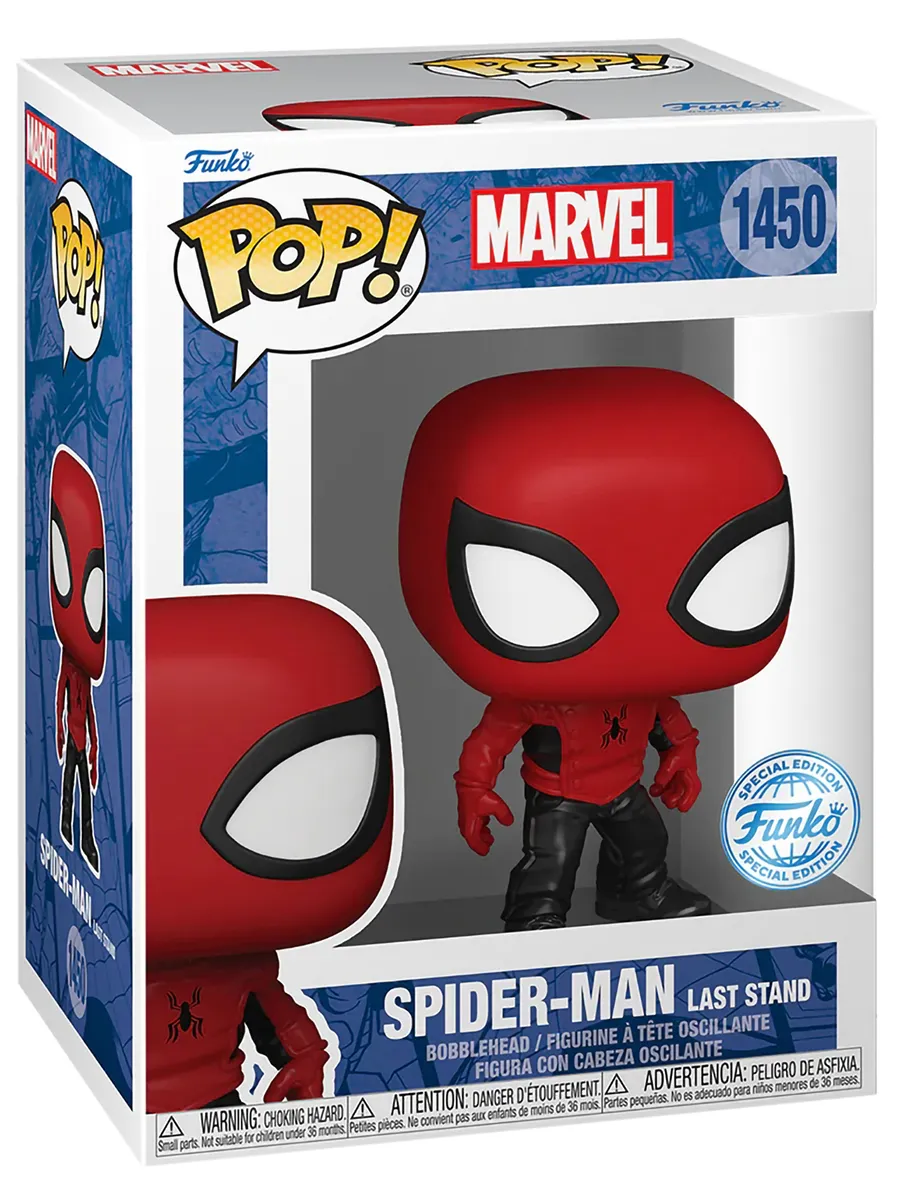 Фигурка Funko POP башкотряс Марвел Человек-паук (Last Stand)