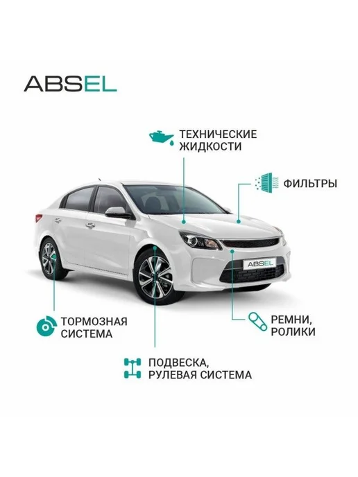 ABSEL Ролик обводной ремня ГРМ, вариант, фото 3